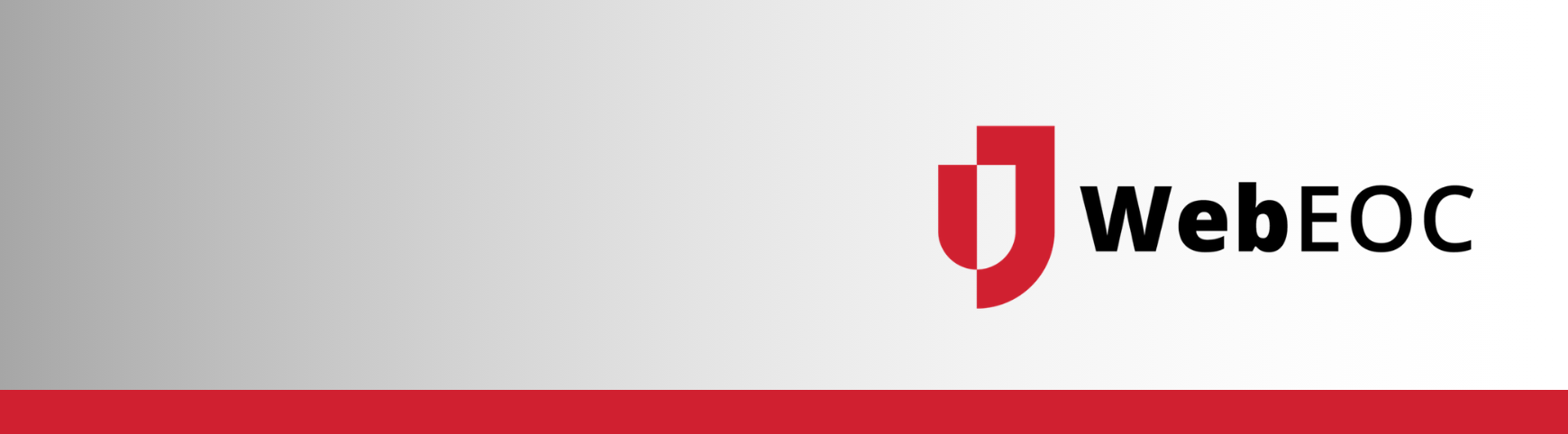 Banner image for the WebEOC Foundation Course, featuring the WebEOC logo